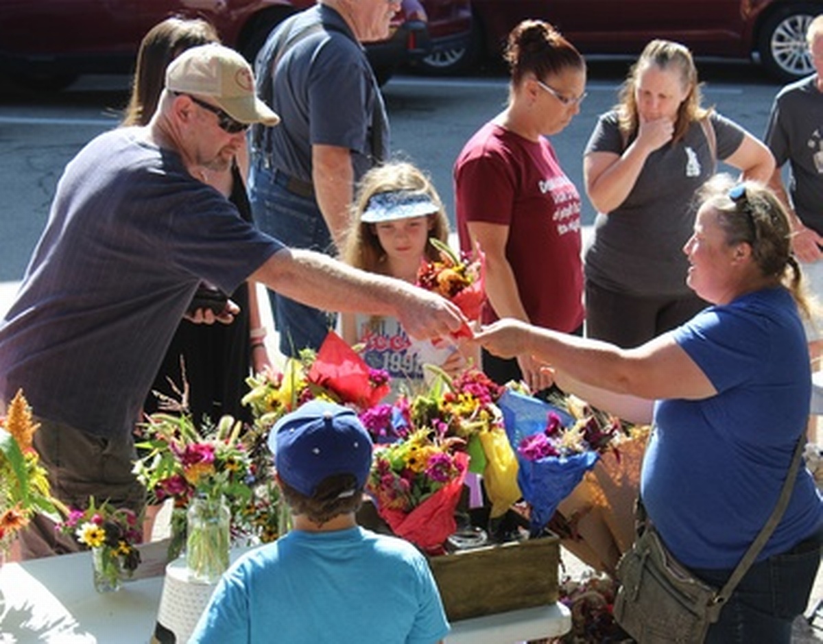 Downtown Baraboo Farmers Market Oct 5, 2024 Baraboo, Wisconsin.